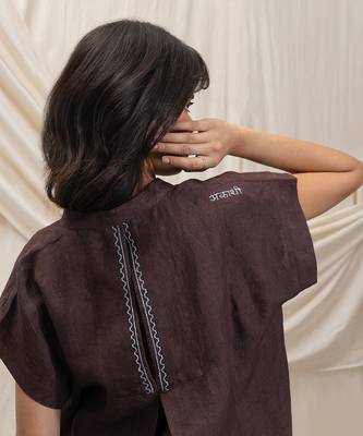 Brown linen co ord set 4