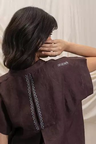 Brown linen co ord set