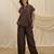 Brown linen co ord set