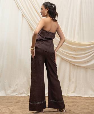 Brown linen co ord set 5