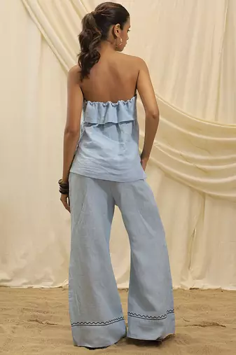 Powder blue linen co ord set