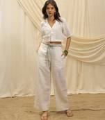 White linen co ord set