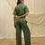 Olive green linen co ord set