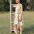Off white printed cotton short dress