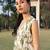 Off white printed cotton short dress