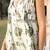 Off white printed cotton short dress