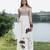 Ivory printed cotton maxi dress