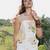 Cream printed cotton maxi dress