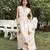 Off white printed cotton maxi dress