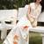 Off white printed cotton maxi dress