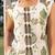 Off white olive printed cotton maxi dress