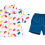 Multicolor printed cotton blend kids cord set