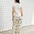 Off white printed cotton top