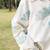 Cream white printed cotton top