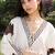 Off white printed cotton kaftan