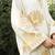 Cream yellow printed cotton kaftan