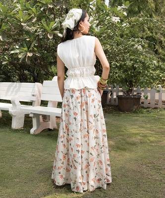 Ivory cotton tie up top 2