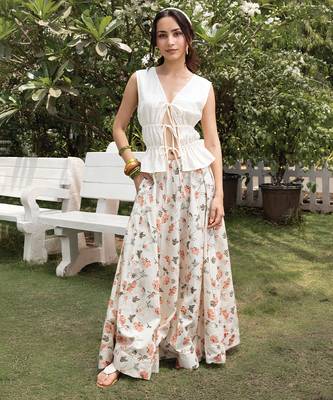 Ivory cotton tie up top 3