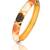 Just Women Enameled Gold Plated Bracelet (Brown)