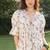 Off white printed cotton maxi dress