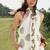 Ivory printed cotton halter top