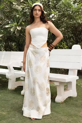 Ivory cotton tube top