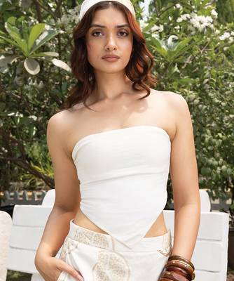 Ivory cotton tube top 3