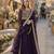 purple faux georgette readymade anarkali suit with embroidery & zari work