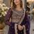 purple faux georgette readymade anarkali suit with embroidery & zari work
