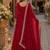 red faux georgette readymade anarkali suit with embroidery & zari work
