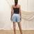 Powder blue linen short