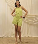 Lime green linen short