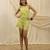 Lime green linen short
