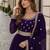 purple faux georgette readymade anarkali suit with embroidery & zari work