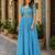 blue silk blend readymade anarkali suit with embroidery & zari Sequin work