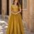 mustard silk blend readymade anarkali suit with embroidery & zari Sequin work