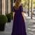 purple faux georgette readymade anarkali suit with embroidery & beads work