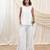 White linen wide leg trouser