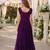 purple faux georgette readymade anarkali suit with embroidery & beads work
