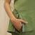 Olive green linen wide leg trouser