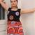 Multicolor navratri special kutchi gamthi work georgette kurti