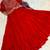 Red color faux blooming embroidered anarkali gown