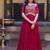 Pink color faux blooming embroidered anarkali gown