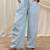 Powder blue linen lounge trouser