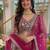 Rani Pink Butterfly Net Embroidered Semi Stitched Lehenga Choli with Dupatta