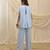 Powder blue linen lounge trouser