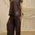 Brown linen lounge trouser