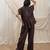 Brown linen lounge trouser
