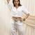 White linen wide leg trouser