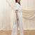 White linen wide leg trouser
